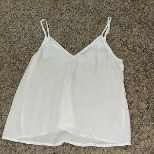 shein basic white tank blouse